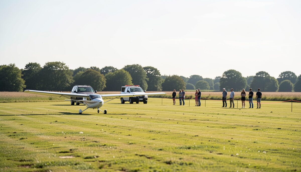 A quiet moment between launch cycles on a gliding field. Illustrative image, generated with AI.